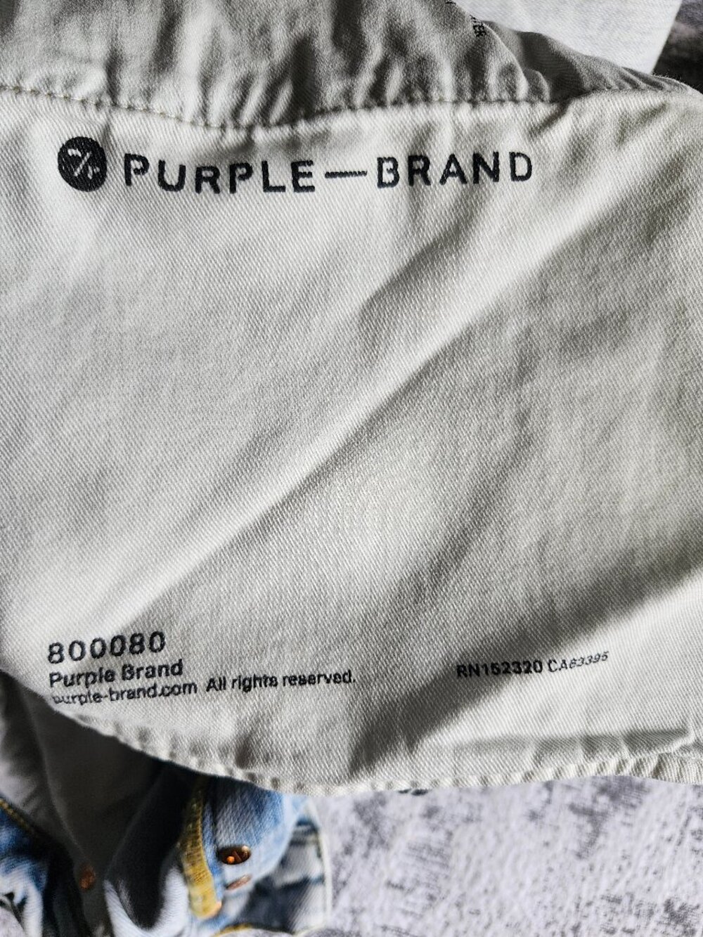 Purple Brand Sz 32 Light Wash Baby Blue Light Indigo Lux Denim Button Fly Jeans - Picture 8 of 14